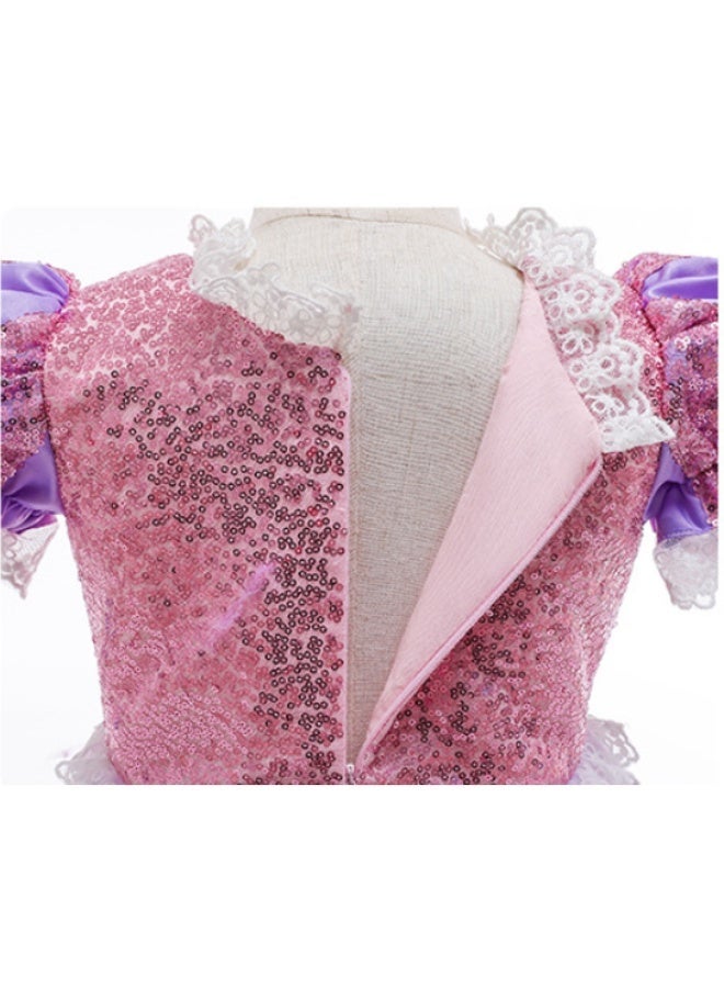 Snow White, Frozen Adventure, Long Hair Princess Dress, Export Children's Clothing, Girls' Formal Dress, Long Hair Princess Evening Gown - Image 2