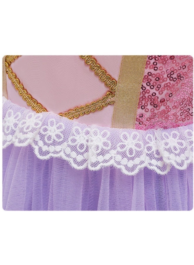 Snow White, Frozen Adventure, Long Hair Princess Dress, Export Children's Clothing, Girls' Formal Dress, Long Hair Princess Evening Gown - Image 5