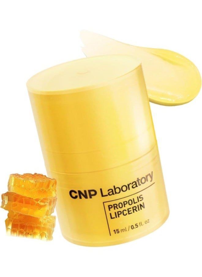 cnp laboratory - Propolis Lipcerin 15ml, Manuka Propolis Lipcerin™, Hydrating Overnight Lip Balm & Mask, 12 Hours Long-lasting Moisture, Gentle Exfoliation, Hygienic Twist Dispenser, Korean Skin Care - Image 1