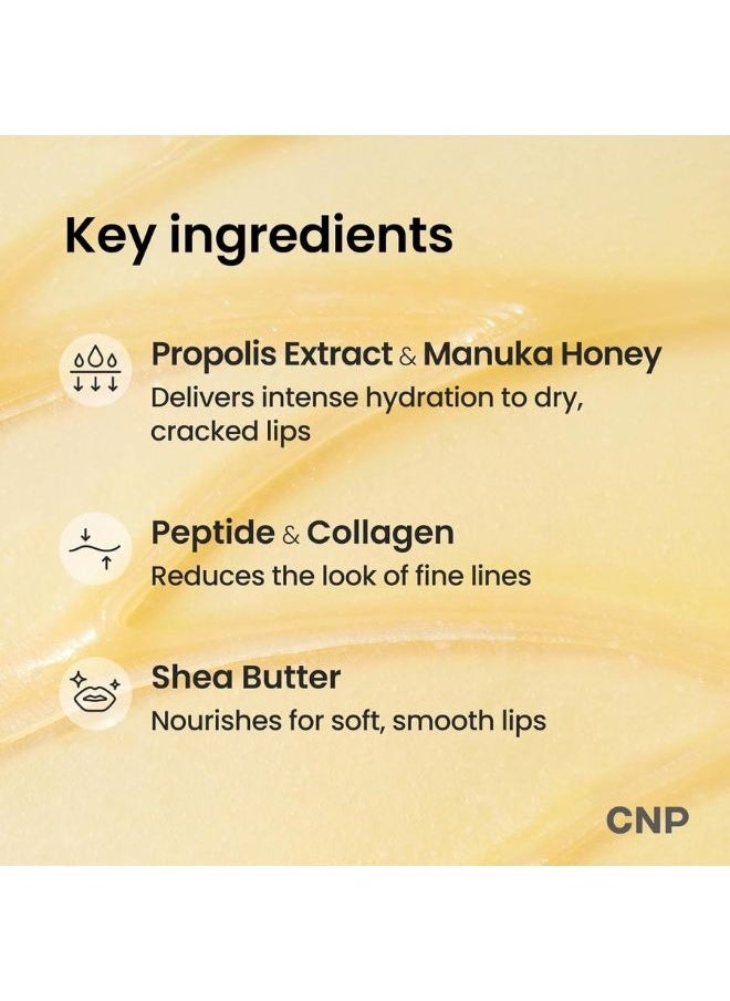 cnp laboratory - Propolis Lipcerin 15ml, Manuka Propolis Lipcerin™, Hydrating Overnight Lip Balm & Mask, 12 Hours Long-lasting Moisture, Gentle Exfoliation, Hygienic Twist Dispenser, Korean Skin Care - Image 1