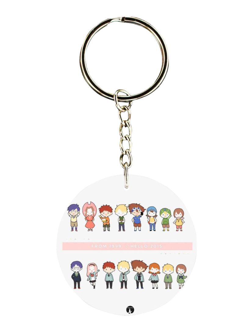Double Sided Digimon Printed Keychain