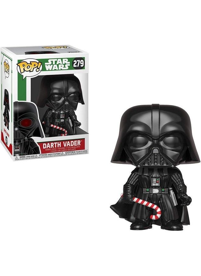 Funko Pop Star Wars: Holiday Darth Vader With Candy Cane (Styles May Vary) Collectible Figure Multicolor  - Image 1