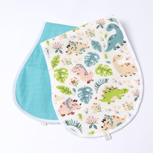 TIDY SLEEP Muslin Burp Cloths (Lightweight and Absorbent Cotton Muslin Cloth) Assorted Colour (2) - Image 1
