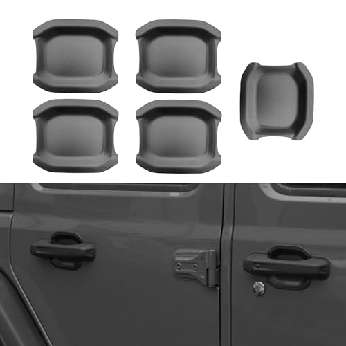 LitMiRaCle Car Door Bowl Scratch Protector for Jeep Wrangler JL Exterior Door Handle Bowl Cover Protection Trim Accessories Compatible with Jeep Wrangler JL JLU 20182023 4 Doors ABS Plastic 5PCS - Image 1