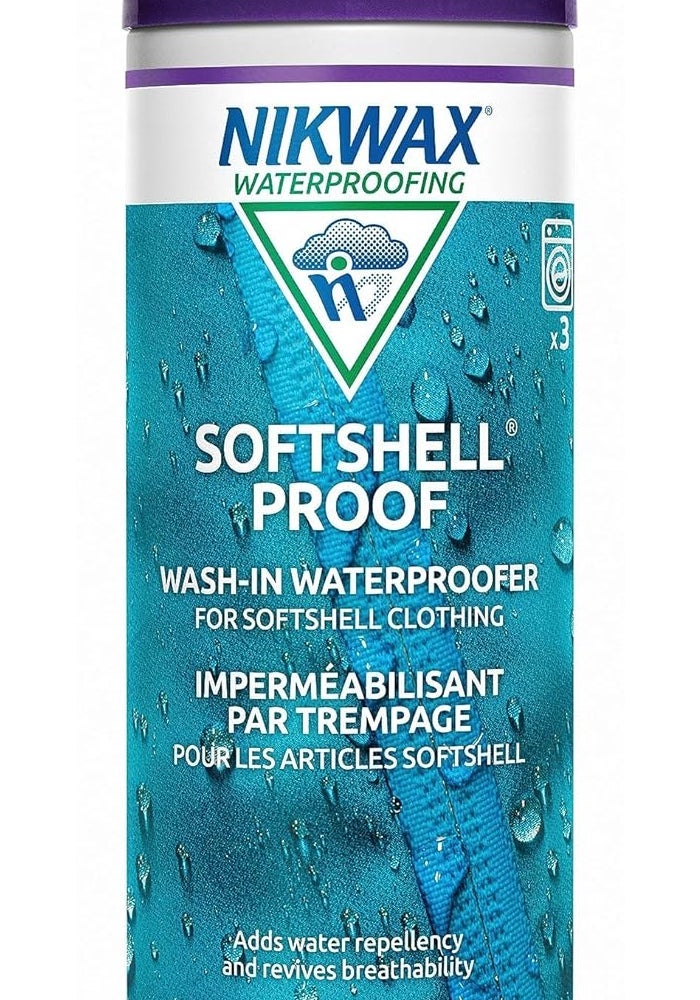 Nikwax Softshell Proof Wash-In Waterproofing for Softshell Clothing - 300ml - Image 1