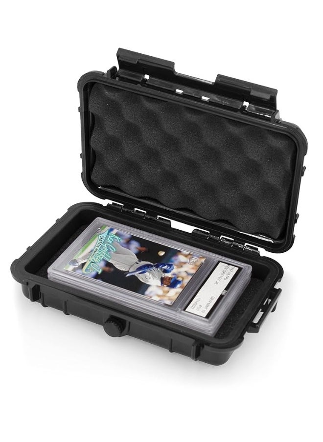CASEMATIX - CASEMATIX Graded Card Storage Box Sports Trading Card Case Compatible With up 3 BGS 5 PSA Card Graded Sports Card Slabs - Airtight, Waterproof with Moisture and Dust Protection - Image 1