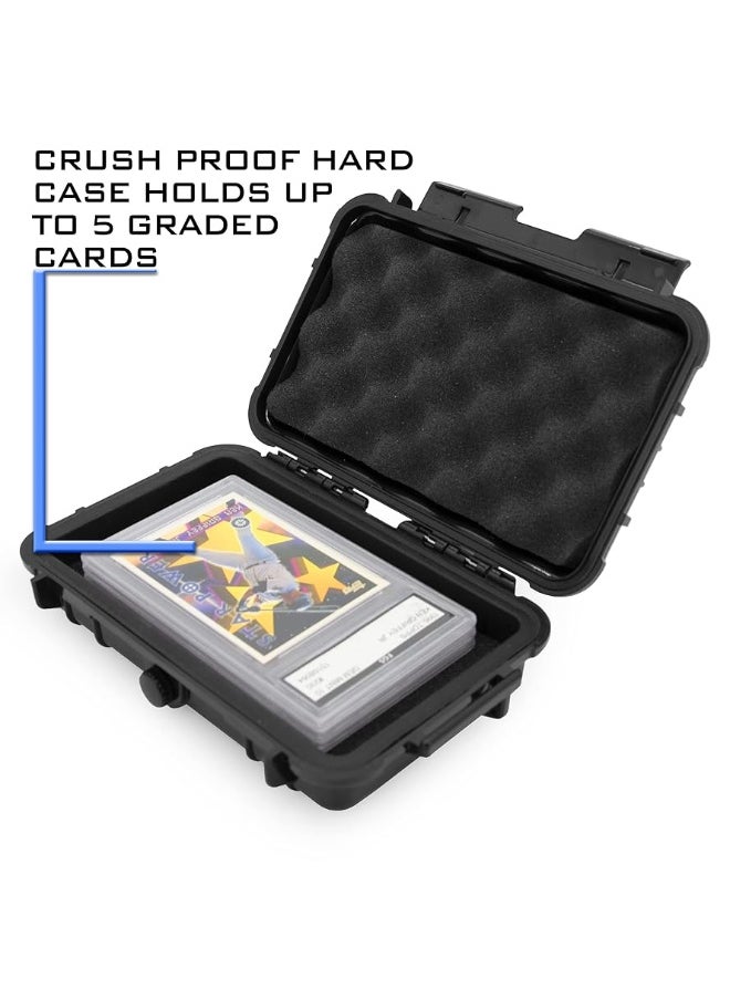 CASEMATIX - CASEMATIX Graded Card Storage Box Sports Trading Card Case Compatible With up 3 BGS 5 PSA Card Graded Sports Card Slabs - Airtight, Waterproof with Moisture and Dust Protection - Image 1