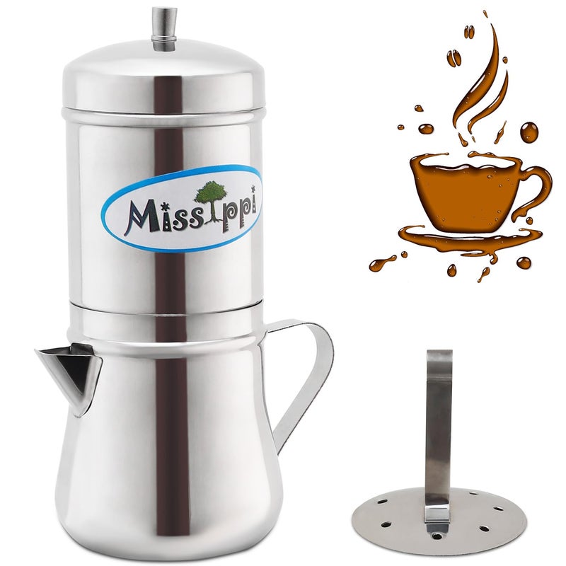 Missippi Stainless Steel 150 ml 2 in 1 Drip Coffee MakerSteel Coffee Filter Size 1 - Image 1