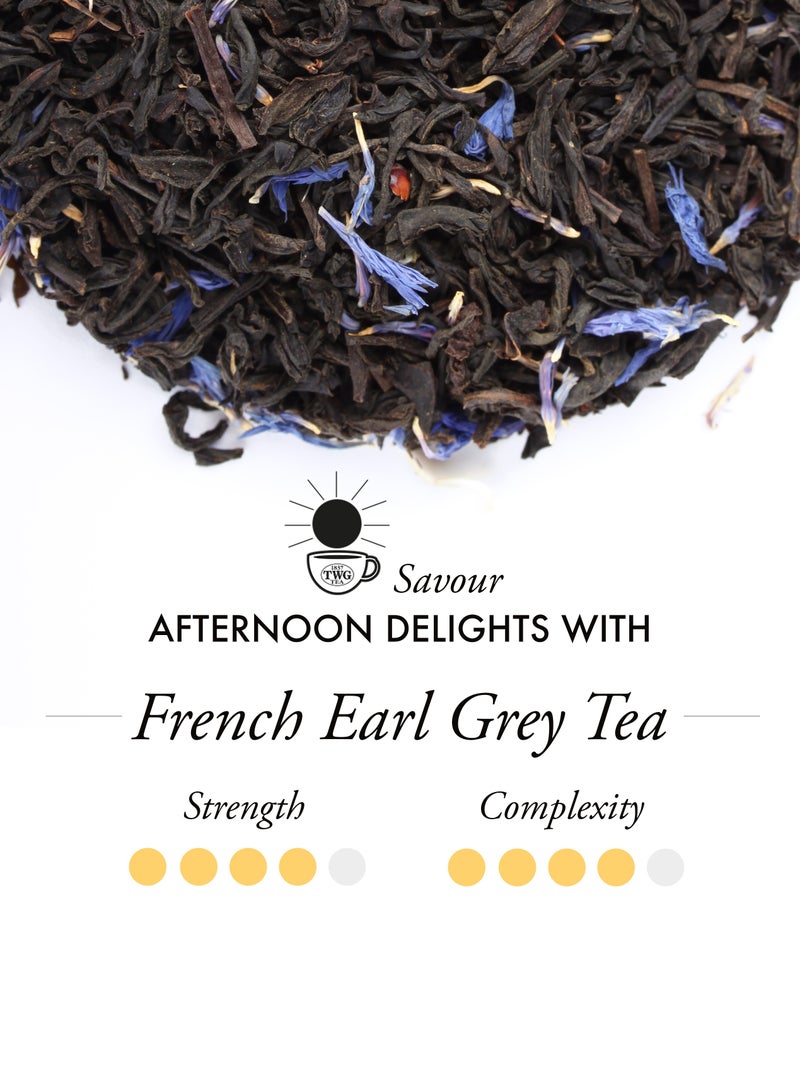 TWG Tea French Earl Grey | Black Tea | Citrus Fruits & Blue Cornflowers | 15 Hand Sewn Cotton Teabags | Gift Set - Image 2