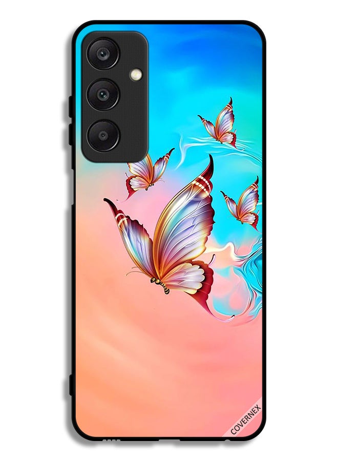 Covernex Samsung Galaxy A25 5G Protective Case Cover Butterflies Flying Over Paint Color - Image 1