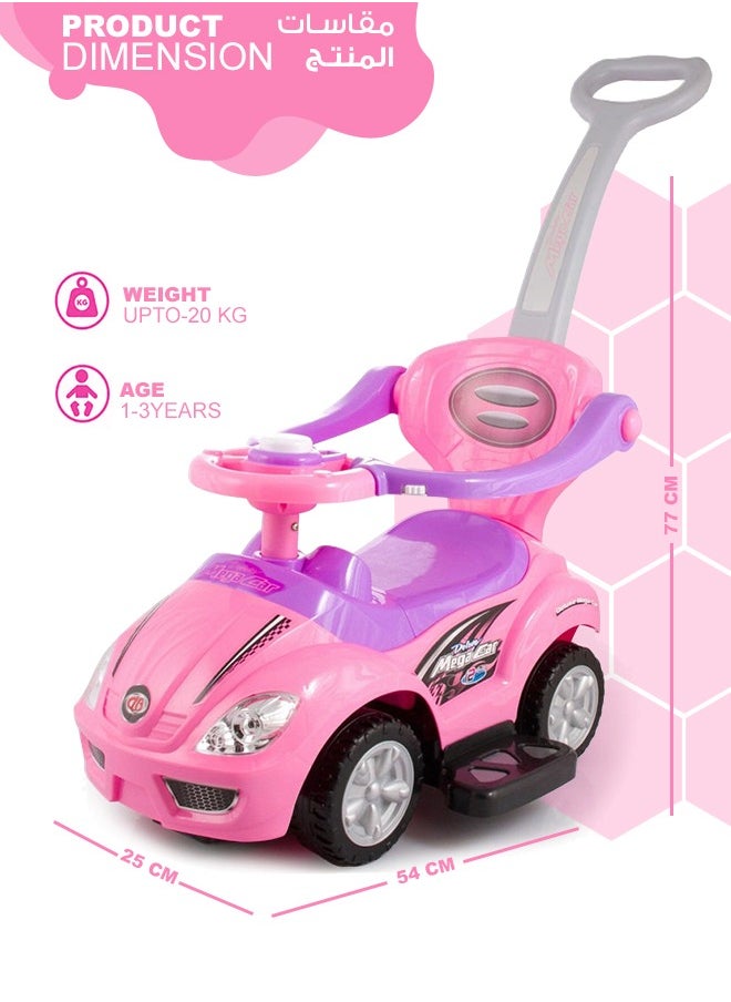 Fitness World 3 in 1 Ride On Car Toy for Kids with Barrier and Backrest, Adjustable  - Image 3