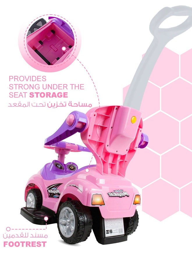 Fitness World 3 in 1 Ride On Car Toy for Kids with Barrier and Backrest, Adjustable  - Image 2