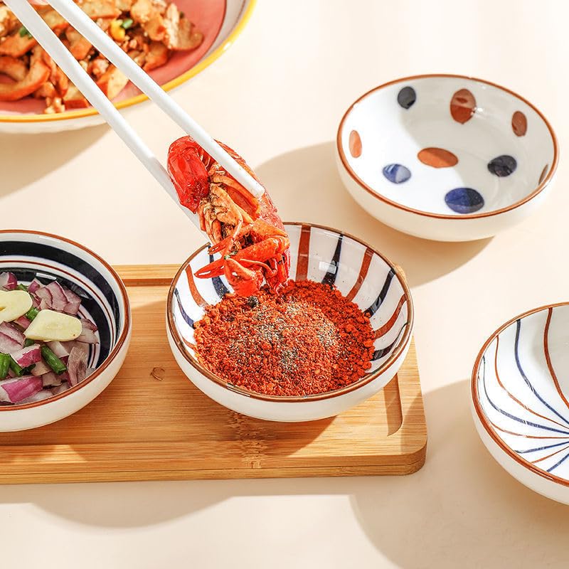 PLENARO Ceramic Dip Bowls Set Dipping Sauce Bowls Dishes for Tomato Sauce Soy BBQ and Other Party Dinner Pack 12 - Image 3