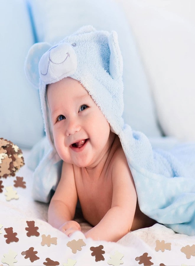 Zhanmai 500 Pcs 1.2 Inch Bear Confetti Baby Shower Cream Brown Decoration We Can Bearly Wait Bear Shaped Paper Confetti Table Scatter First Birthday Decorations for Boy Girl Home Party Table Supply - Image 4