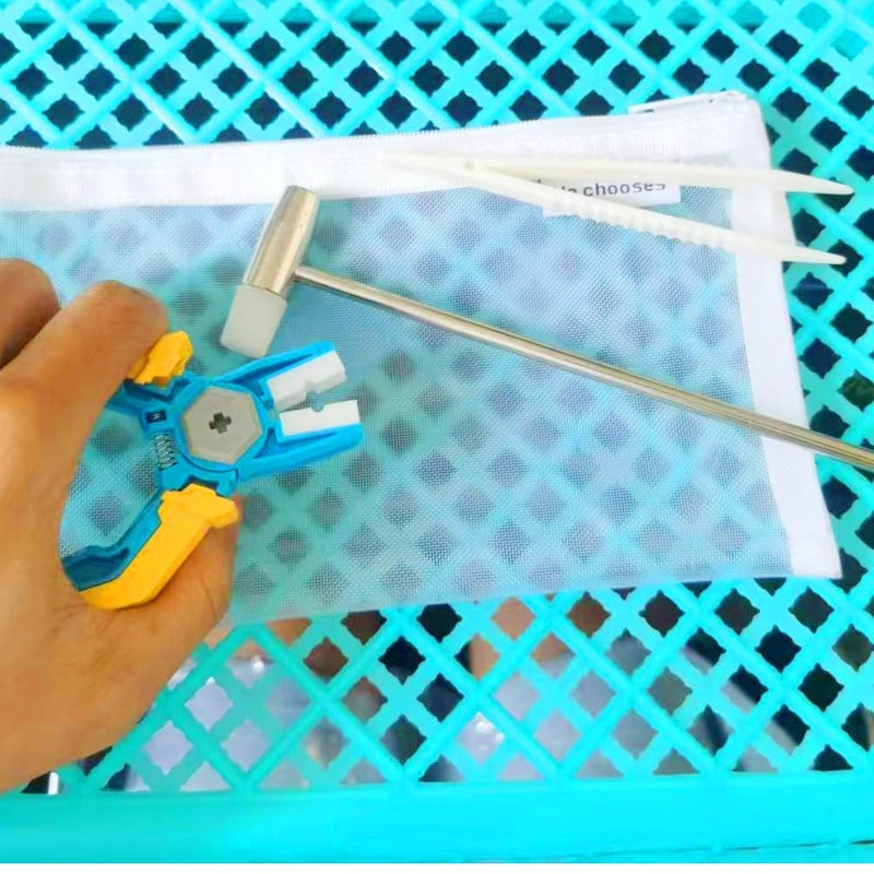 Ulanlan Separator Tools Compatible with Lego Blocks and Technic Building Block Tool Kit Including 1 Multi use Hammer1 Blocks Pliers 1 Clip and 2 Brick Separator - Image 4