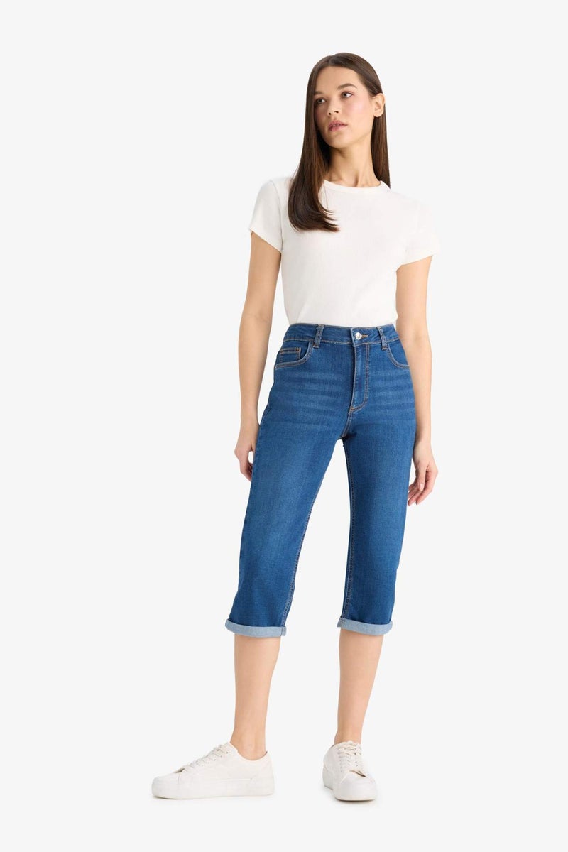DeFacto Normal Waist Denim Capri - Image 3
