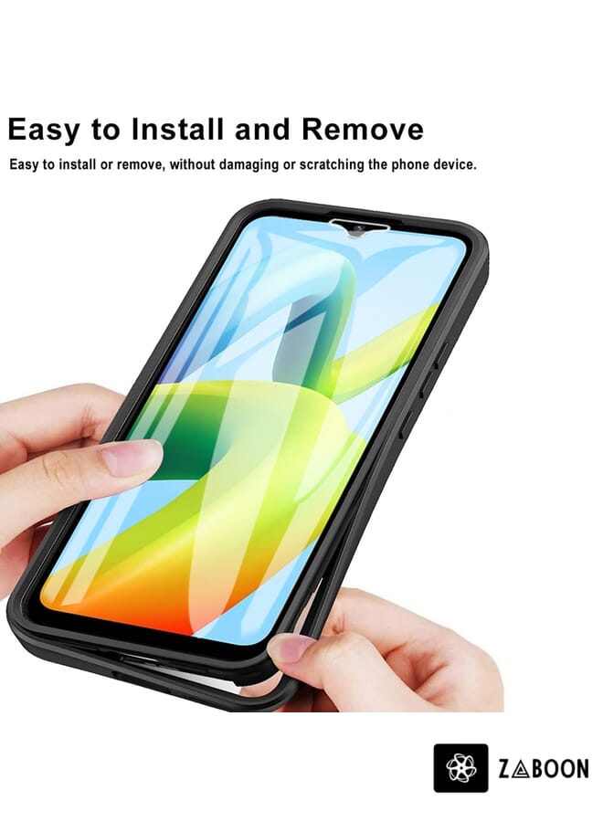 Zaboon Protective Case Cover For Xiaomi Redmi A1+ Acrylic + TPU 360 Degrees Full Coverage - Image 2