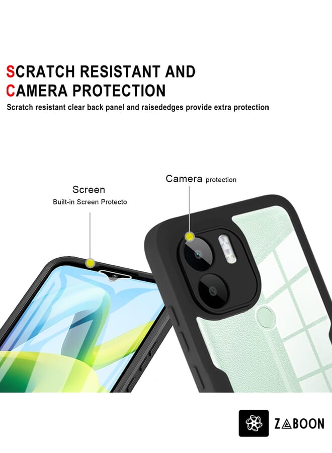 Zaboon Protective Case Cover For Xiaomi Redmi A1+ Acrylic + TPU 360 Degrees Full Coverage - Image 3