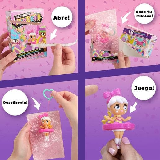 WowWee دمى فاشن فيجيتس الحسية – لعبة دفع فقاعات تشمل دمية غامضة واحدة – تخفيف القلق والتوتر للأطفال - Image 3