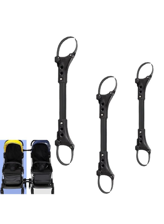 3-Pack Twin Strollers Connector, Universal Stroller Connector Kit, Side by Side Double Stroller Adapter, Converts Two Single Strollers into a Tandem Stroller for Twins, Fits Most Strollers - Image 1