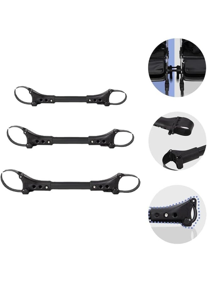 3-Pack Twin Strollers Connector, Universal Stroller Connector Kit, Side by Side Double Stroller Adapter, Converts Two Single Strollers into a Tandem Stroller for Twins, Fits Most Strollers - Image 5