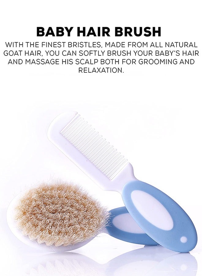 Baybee Premium 2 Piece Baby Hair Brush and Comb Set for Newborns and Toddlers Soft Bristles for Baby - Image 5