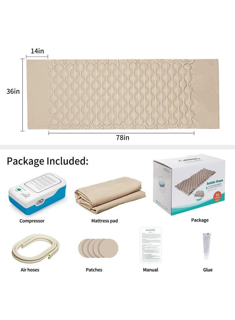 Alternating Pressure Air Mattress Topper with Quiet Electric Pump, Inflatable Bed Overlay for Comfortable Home Care and Daily Use - Image 3