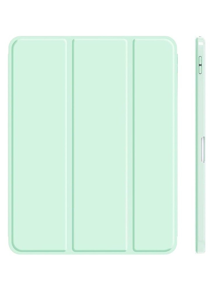 iPad 10th generation Air 5 2022 / Air 4 , 10.9 inch Smart Cover with Stand (2022/2020) with Pencil Holder, Lockable Smart Cover/Auto Screen On/Touch ID, Transparent Cover with Auto On/Sleep, Light Green - Image 1