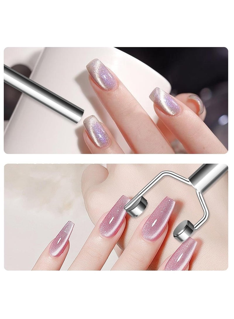 Nail Magnet Y-Shaped DoubleHeadMagnetic Cat Eye Gel Polish - Image 4