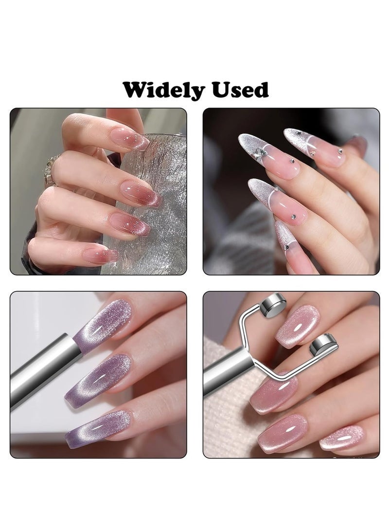 Nail Magnet Y-Shaped DoubleHeadMagnetic Cat Eye Gel Polish - Image 2