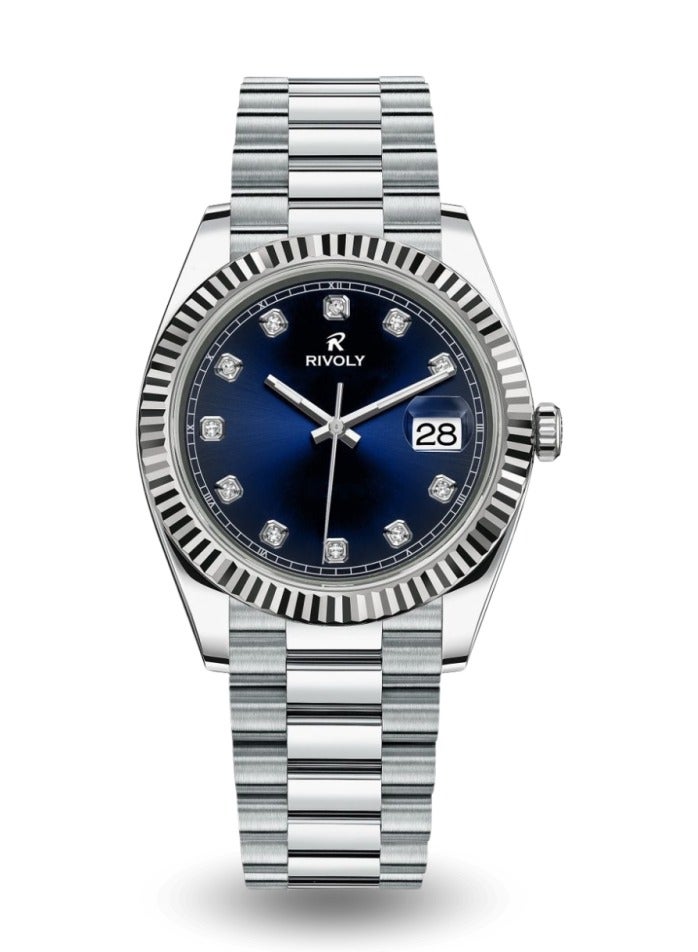 ريفولي ساعة رجال عصرية مع التاريخ ستانلس استيل