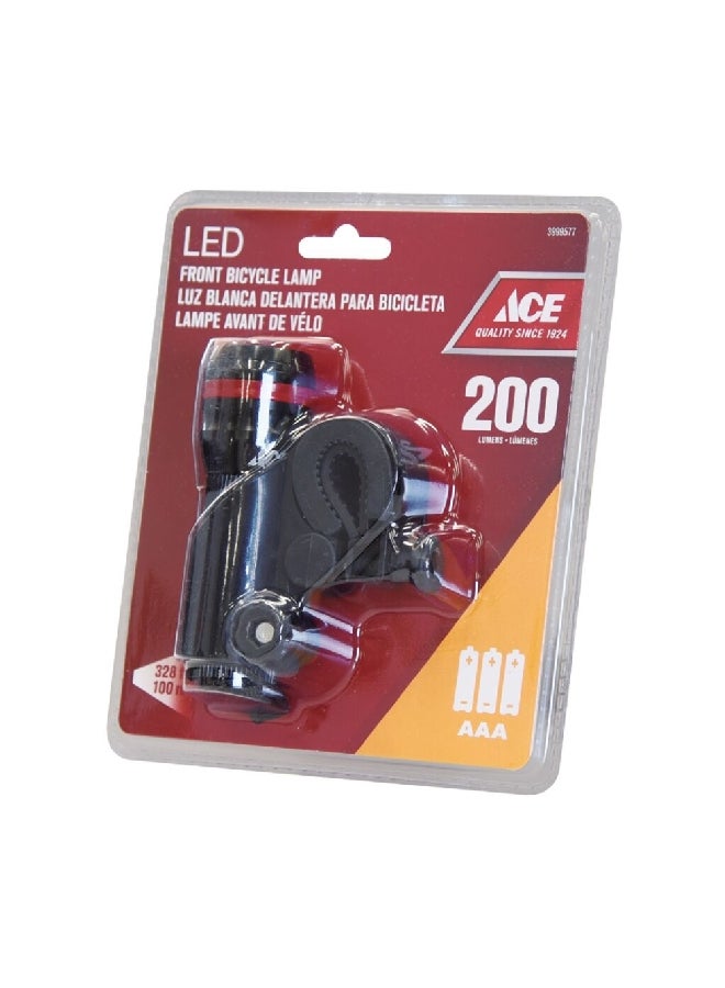 آيس مصباح دراجة أمامي ال اي دي بقوة 3 واط و200 لومن بجودة عالية باللون الأسود 15.2 × 4.4 × 15.2 سم، 3999577 - Image 1