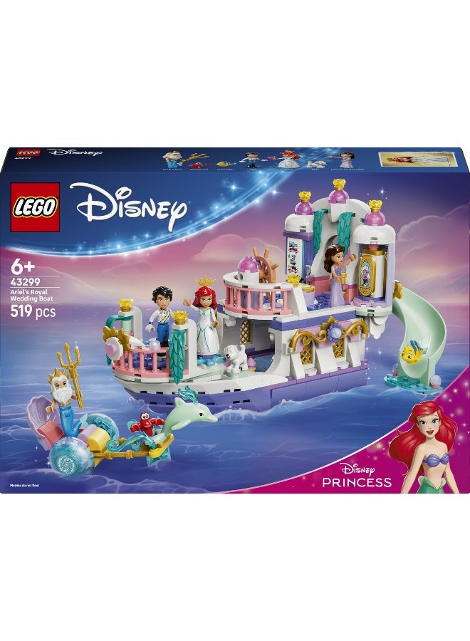 LEGO Disney Princess Ariel’s Royal Wedding Boat 43299 Building Toy Set (301 Pieces) - Image 2