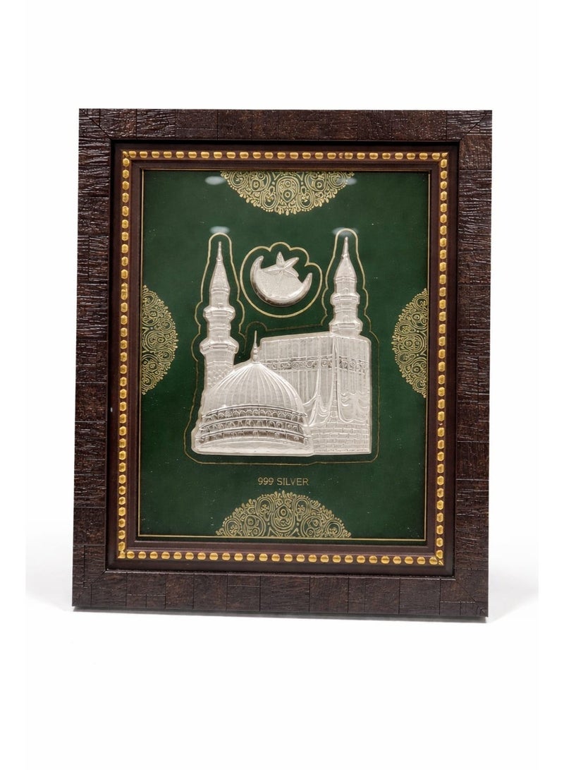 KHUSHBOO JEWELS 999 PURE SILVER MECCA MADINA FRAME - Image 1