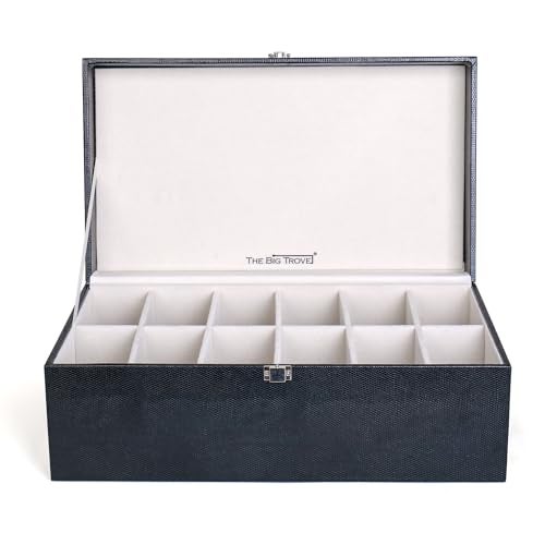 La Trove 12 Slot Belt Organizer Box for Men | Belt Storage & Display Case | Belt Holder Organizer for Wardrobe Closet | Gift Box for Leather Belts | Black - Image 5