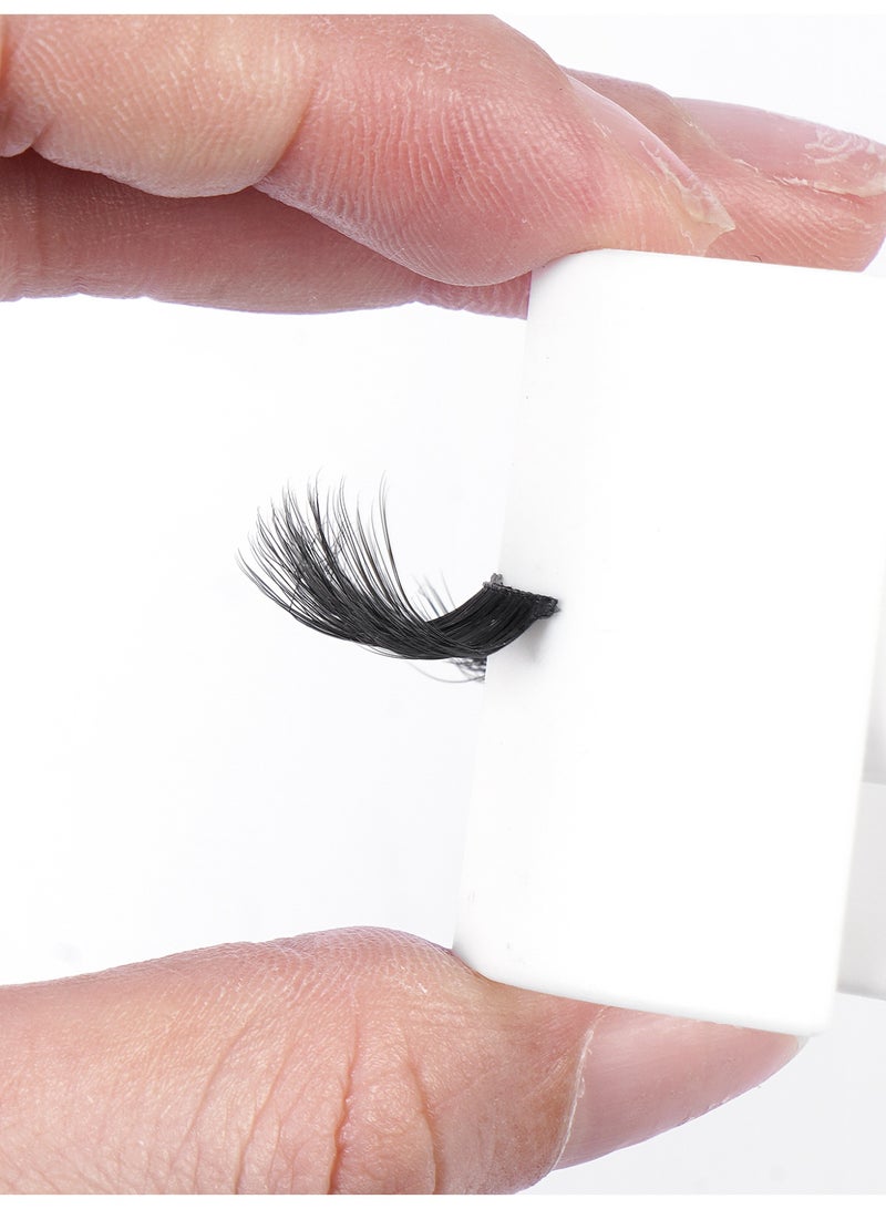 MAGEFY رموش نصفية مع شريط شفاف رموش زوايا مظهر طبيعي رموش صناعية 3D رموش ناعمة عيون قطة رموش مميزة مجموعة (10 أزواج) - Image 3