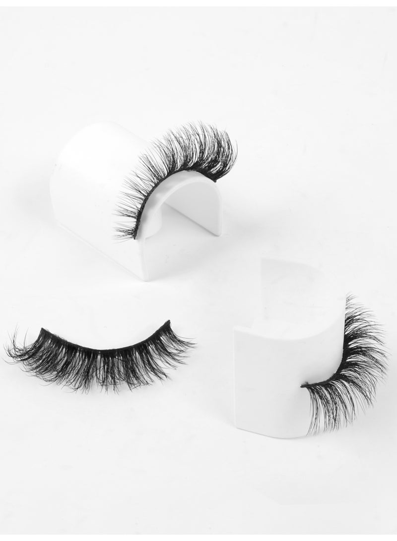 MAGEFY رموش نصفية مع شريط شفاف رموش زوايا مظهر طبيعي رموش صناعية 3D رموش ناعمة عيون قطة رموش مميزة مجموعة (10 أزواج) - Image 5