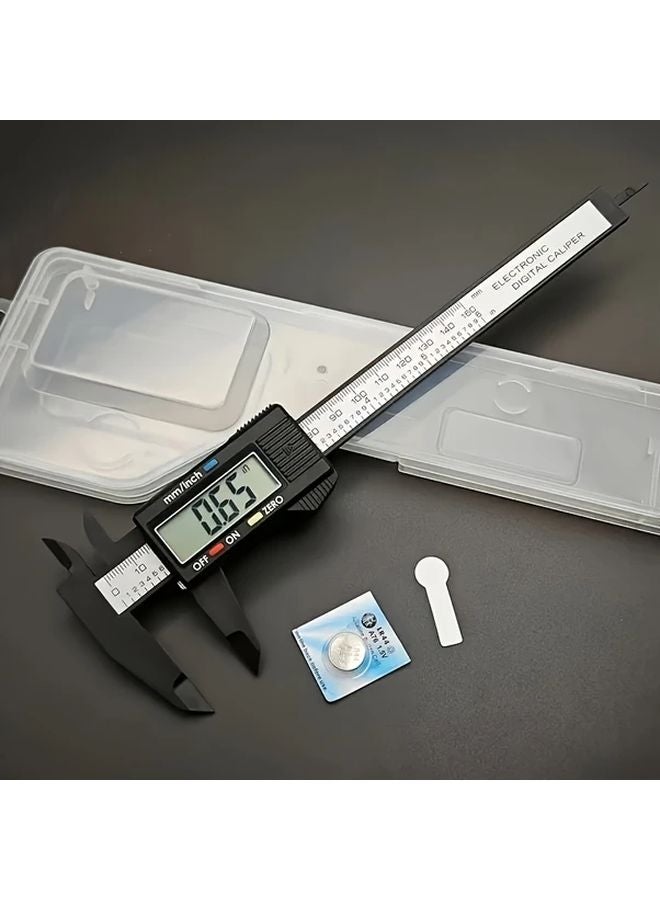 100mm Black Digital Electronic Vernier Caliper With Storage Case Large Screen Auto Power Off - Image 2