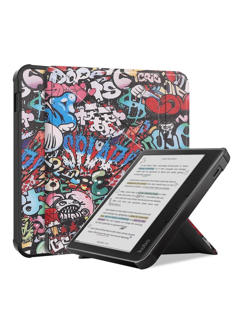 Kobo Libra Color 7 Inch 2024 Releases E-Reader Holster Kobo Libra Color Smart Slim Lightweight Premium TPU Holster with Auto Sleep/Wake Function