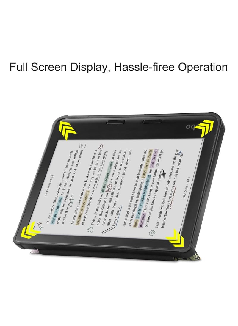 Kobo Libra Color 7 Inch 2024 Releases E-Reader Holster Kobo Libra Color Smart Slim Lightweight Premium TPU Holster with Auto Sleep/Wake Function