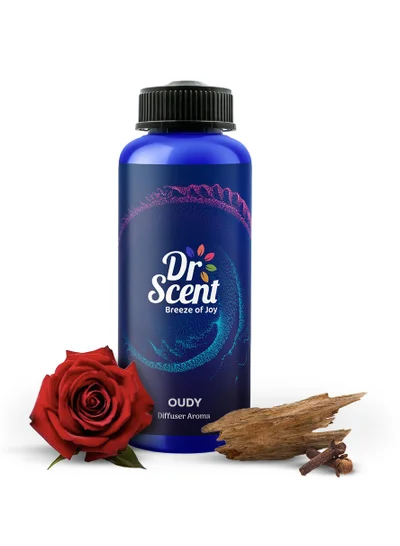 Dr Scent Dr Scent Breeze of Joy Diffuser Aroma Oudy, With Intense Notes Rich Agarwood, Sweet Hearty Notes Praline, Finishing with Strong Woody Hints Clove (500ml)