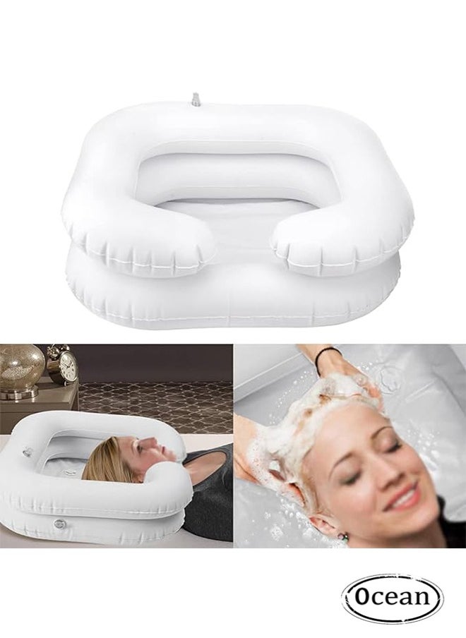 Ocean - Portable Inflatable Rinse Basin For Washing And Cutting Hair At Home And In Bed Without A Salon Chair,Inflatable Shampoo Bowl Bed Washing Basin For Elderly Disabled - Image 1
