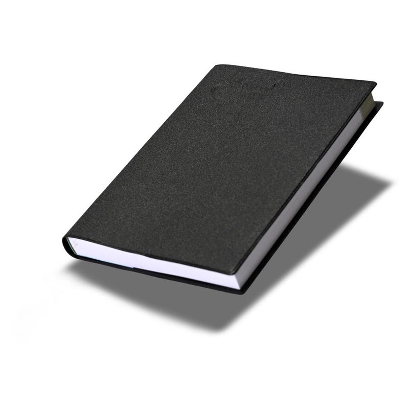 FIS 2026 Pocket Diary, 75x105mm Pocket Size, Soft PVC Jacket Cover, 2 Days a Page Format, Arabic/English, 60gsm White Paper, Black Cover - FSDI09AE26BK - Image 1