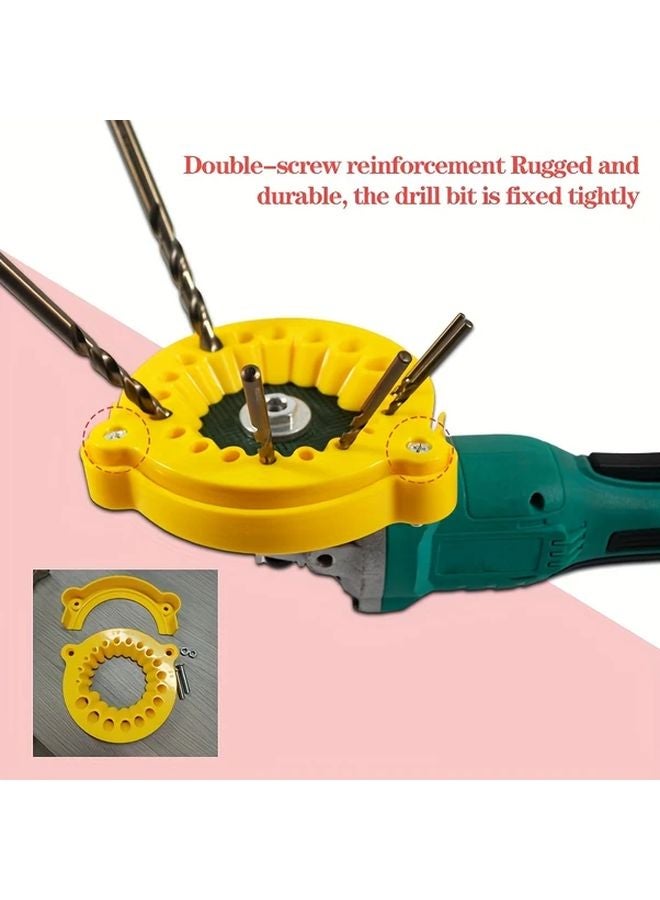 Yellow Disc Grinding Stand Manual Tool Lightweight Plastic Design Reinforced Double Screw - Image 5