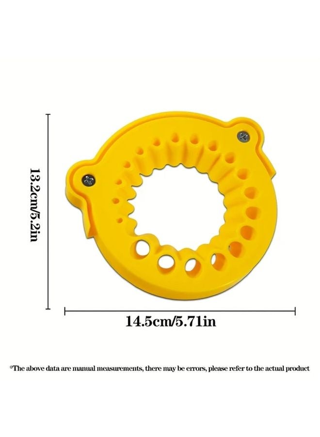 Yellow Disc Grinding Stand Manual Tool Lightweight Plastic Design Reinforced Double Screw - Image 1