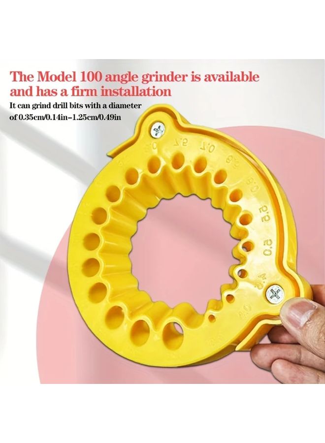 Yellow Disc Grinding Stand Manual Tool Lightweight Plastic Design Reinforced Double Screw - Image 4