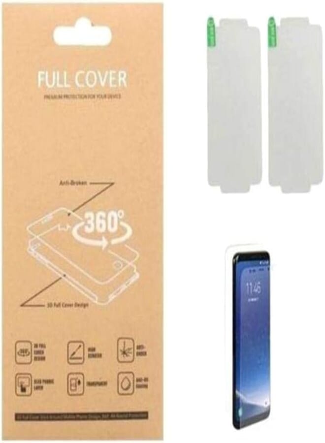Gelatin screen protector back & front full cover 360 for samsung galaxy m10 - clear