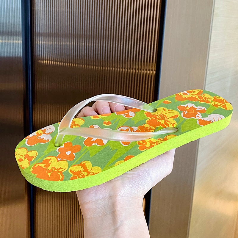 صنادل شاطئية صيفية للزوجين بتصميم بسيط باللون الأحمر الداكن - Image 2