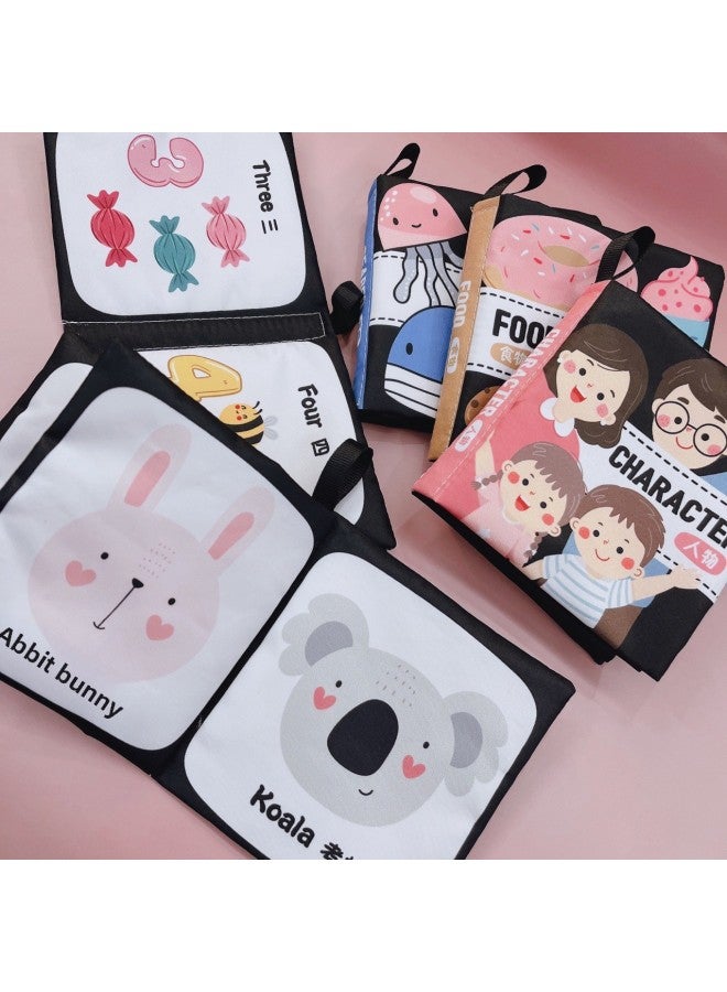 Black And White Baby Cloth Book Bite Toy Cognitive Cloth Book Infant Early Education Tear Not To Rattle Paper Toy Book-Color:Traffic In Chinese And English]  - Image 3