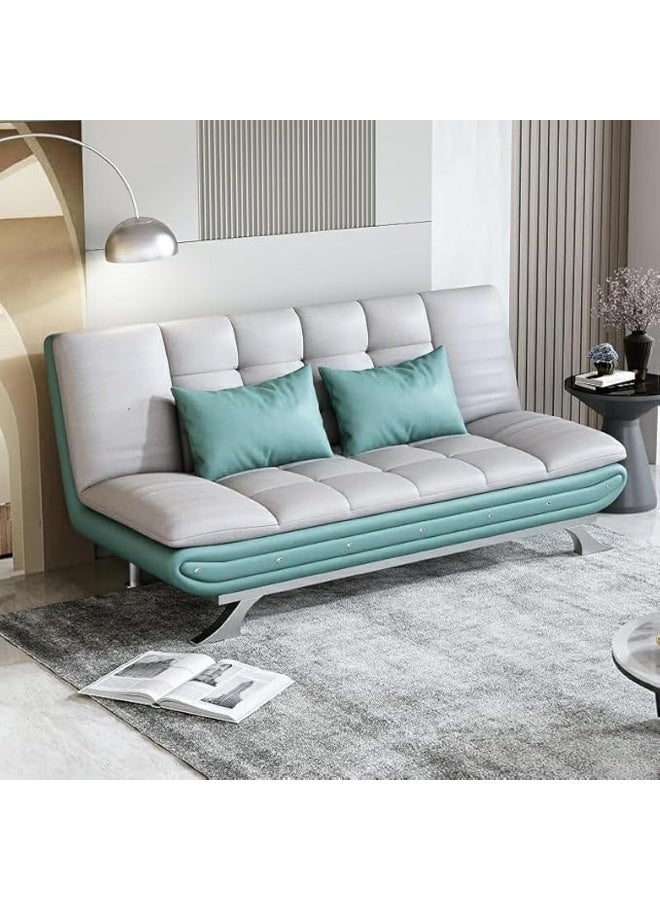 Poppins Home Stylish Modern Sofa Bed â€“ Standard Size, Premium Fabric, Solid Pine Wood Base (Turquoise)